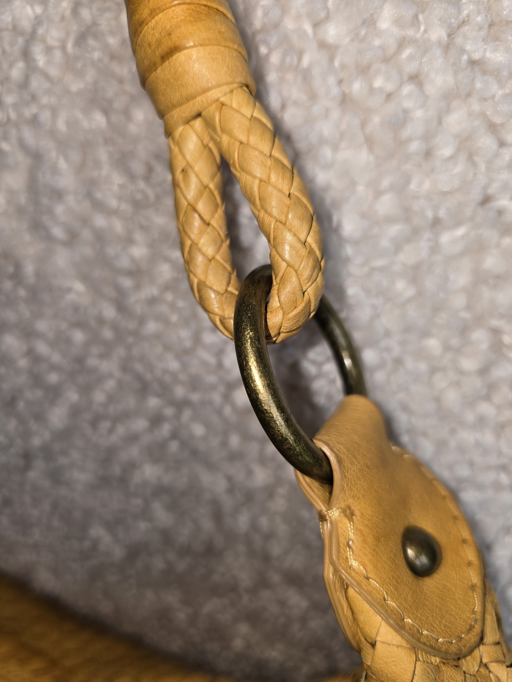 Elliott Lucca Woven Mustard Leather Hobo Bag - Picture 5 of 12
